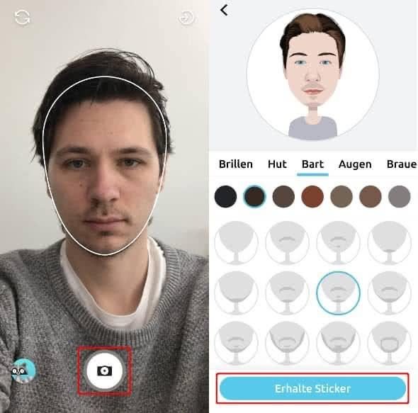 Eigenes Emoji erstellen in der Mirror-App auf dem iPhone