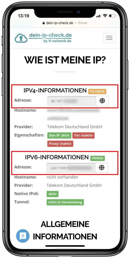 iPhone IPAdresse herausfinden so geht