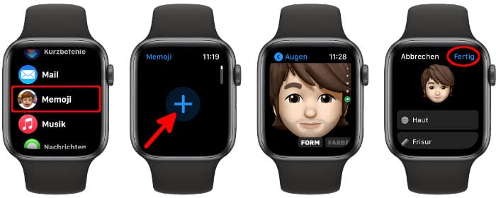 Memoji-App auf der Apple Watch