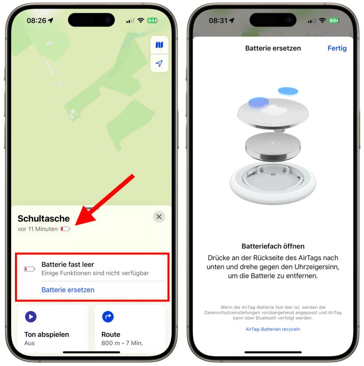 AirTag Batteriestatus prüfen so geht
