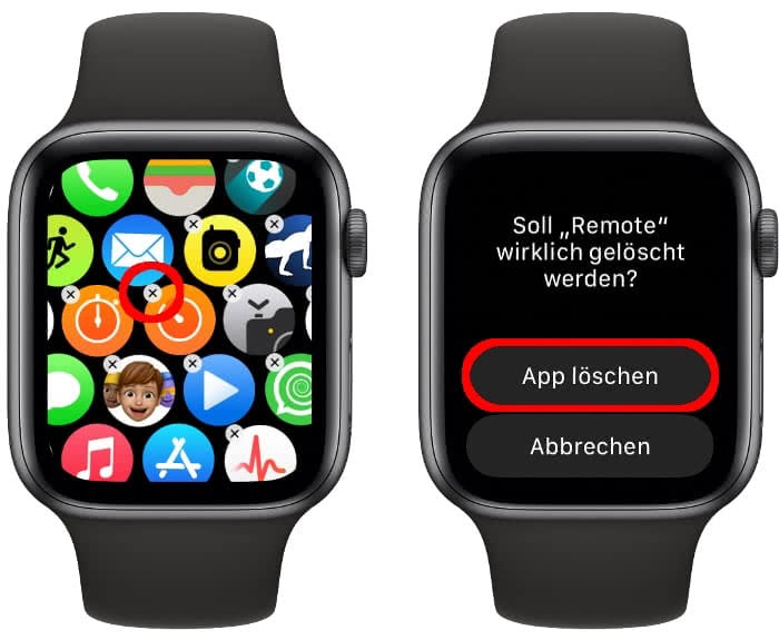 Apps löschen auf der Apple Watch