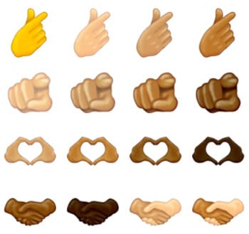 Neue Handgesten in Emoji 14.0
