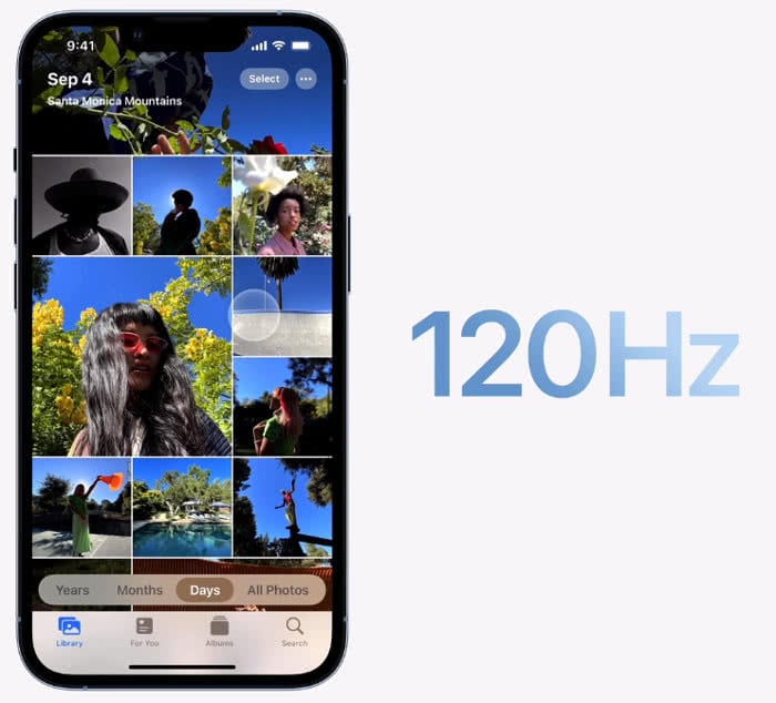 iPhone 13 Pro mit 120 Hz ProMotion-Display