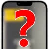 iPhone mit Fragezeichen Logo
