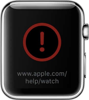 Rotes Ausrufezeichen auf der Apple Watch