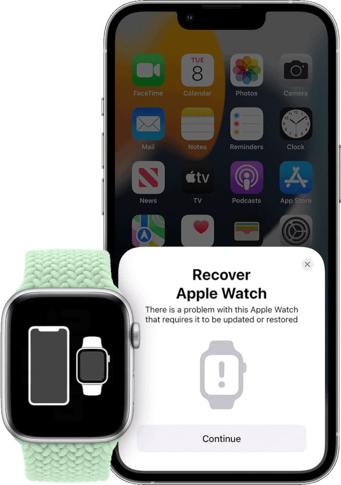 Apple Watch Wiederherstellen-Modus mit iPhone