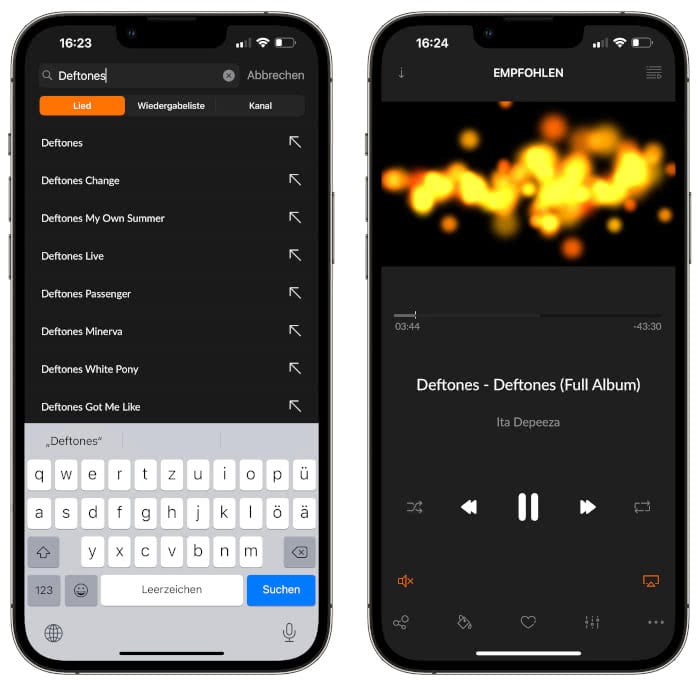 Silence Music App Screenshots