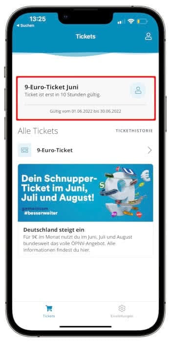 9-Euro-Ticket anzeigen