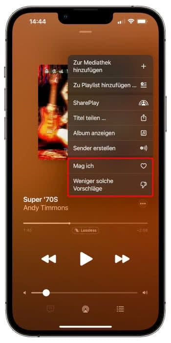 Lieder bewerten in Apple Music