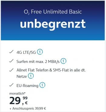 o2 Free Unlimited Basic