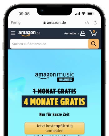 Amazon Music Unlimited 4 Monate gratis