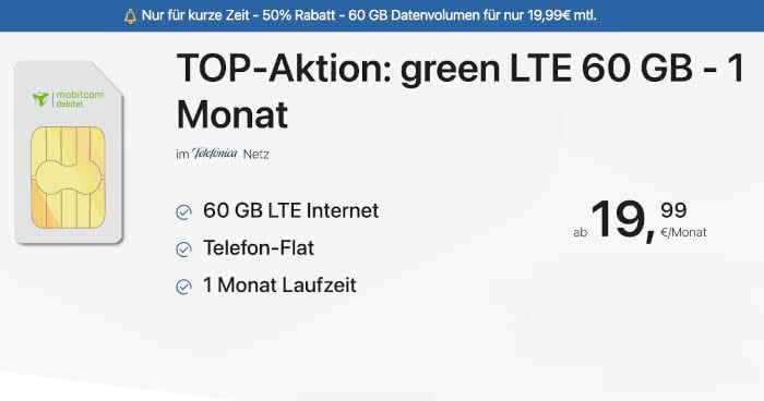 green LTE 60 GB Tarif