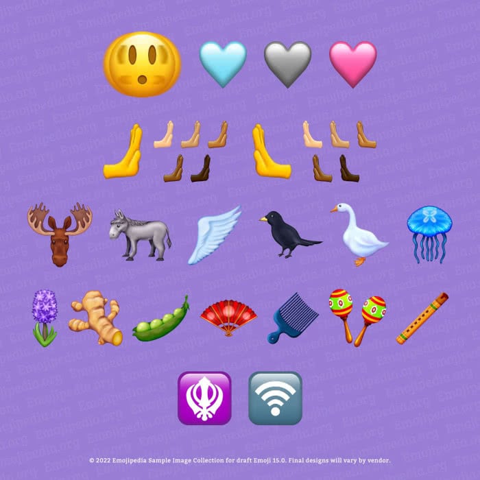 Emoji-Version 15 Entwurf