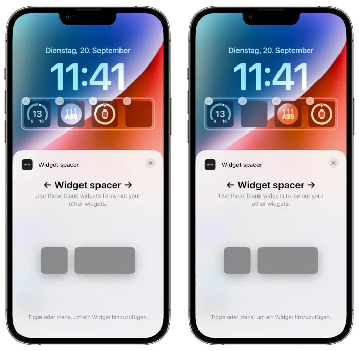 Widget Spacer App Screenshots