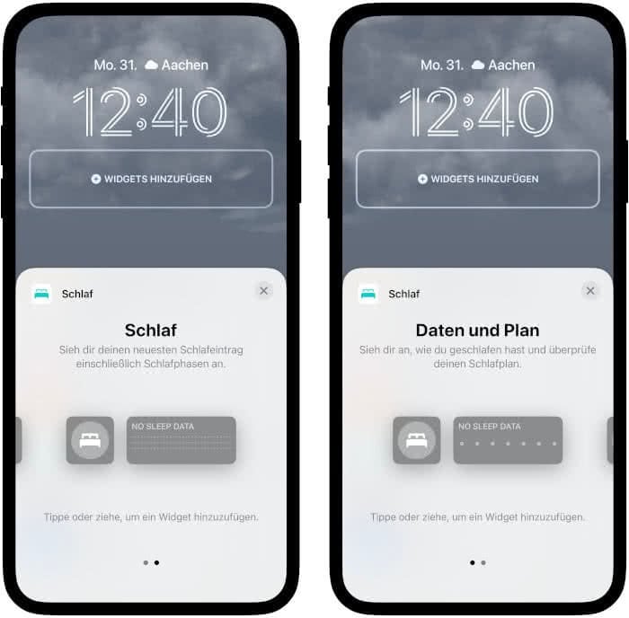 iOS 16.2 Schlaf-Widget