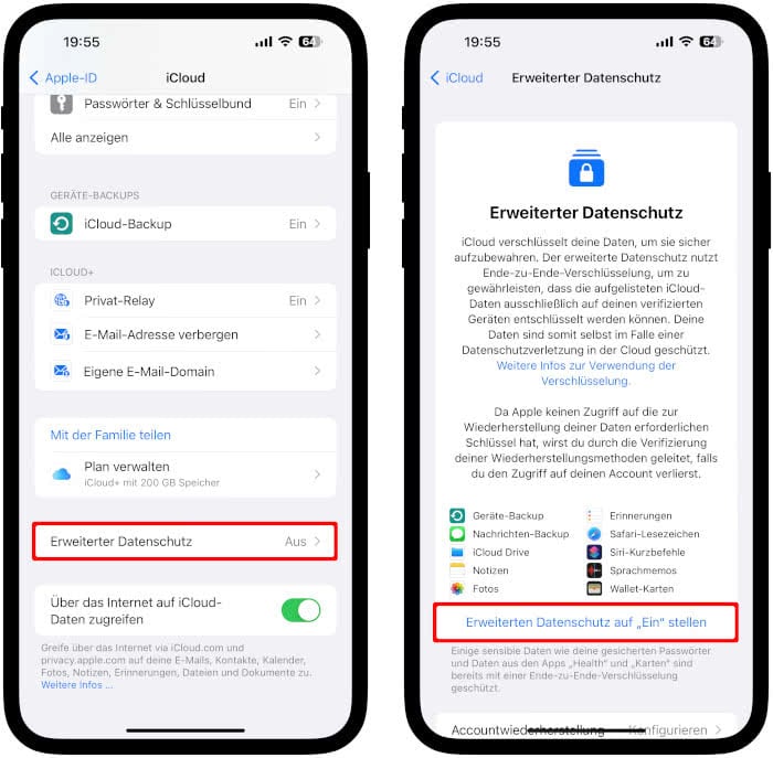 Erweiterter Datenschutz in iOS 16.3