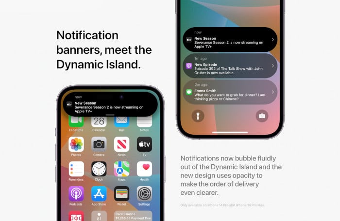 iOS 17 Konzept Dynamic Island und Banner