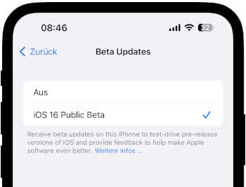 Beta-Updates in iOS 16.4