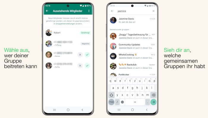 Neue Gruppen-Funktionen in WhatsApp
