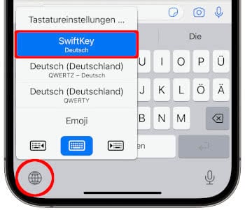 Swiftkey-Tastatur aktivieren