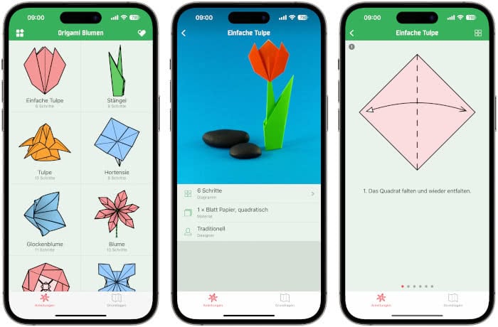 Origami Blumen App Screenshots
