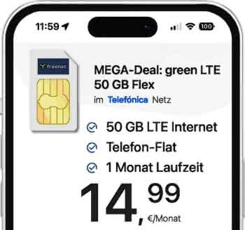 freenet Mega Deal 50 GB Datenvolumen