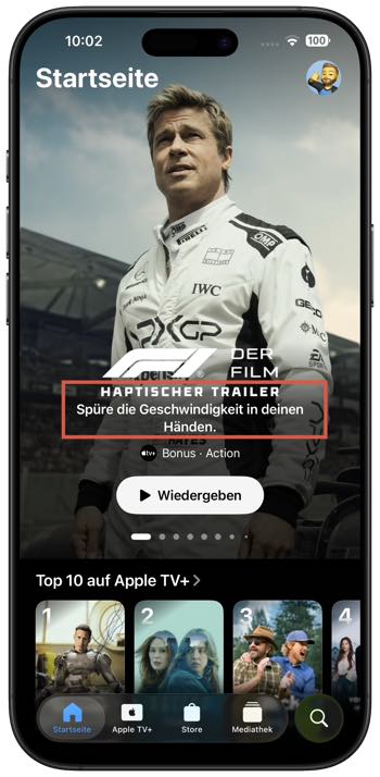 Haptischer Trailer zu "F1 - Der Film"