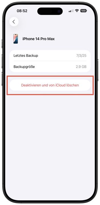 Alte iCloud-Backups löschen