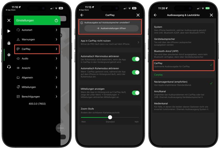 Blitzer.de PRO App mit CarPlay Unterstützung