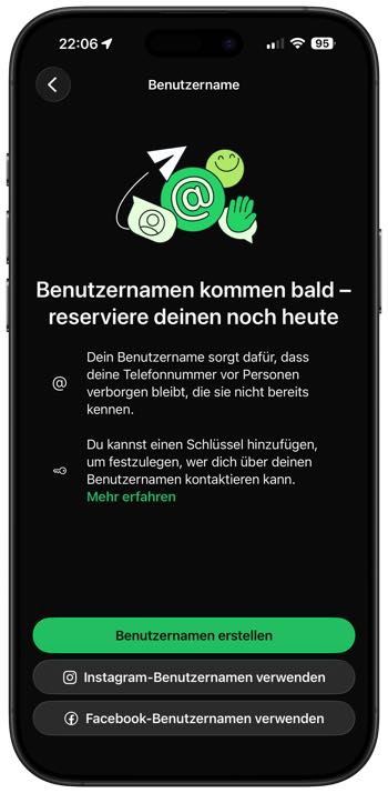 WhatsApp Benutzernamen