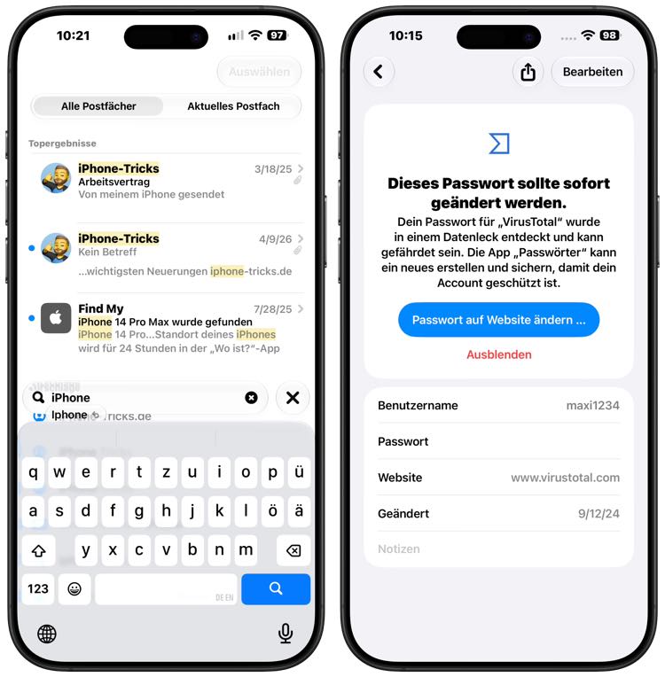 Verbesserte Mail Suche und Passwort-Sicherheit in iOS 27