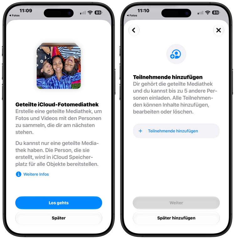 Geteilte iCloud Alben in iOS 27